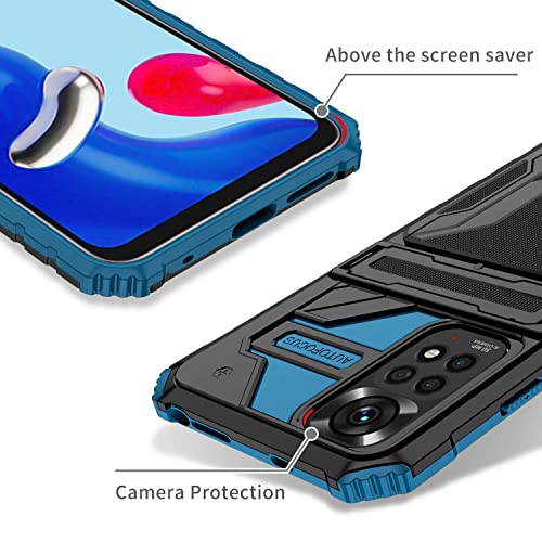 Capa Capinha Anti Impacto para Xiaomi Redmi Note 11 Pro 4G/5G com Card Slot Carcaça Carteira Antique