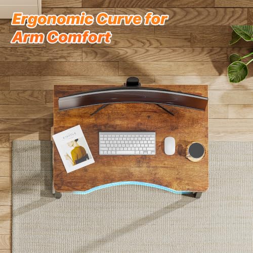 Image of Huuger Folding Desk for Small Spaces, 23.6 Inch Foldable Computer Table