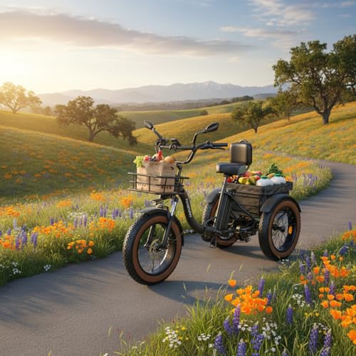 PUCKIPUPPY Electric Tricycle for Adults Alaskan, Rear Motor