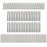 cerrojo pasador acero inoxidable TamaÑO Y Cantidad: Nuestro Paquete Contiene 65 Piezas De Pasadores De Ajuste. Contiene 25 Clavijas De 4 Mm De DiáMetro Y 25 Mm De Altura, 20 Clavijas De 4 mm De DiáMetro Y 16 mm De Altura, Y 25 Clavijas De 3 mm De DiáMetro Y 18 mm De Altura, El Color Es Plata. Satisfaga Sus Necesidades Por Completo.