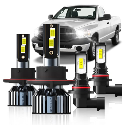 Image of Fit For DODGE RAM 1500 2500 3500 (2006-2008) pick up Headlight Bulbs 9008 /H13 High /Low Beam Bulbs + 9006 /9145 Fog Light Bulbs