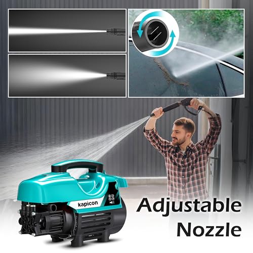 Image of KP-5 High Pressure Washer 1800W | 120 Bar Power | 6L /min Flow Rate | Portable Car & Bike Washer with Foam Bottle, Adjustable Nozzle & Self Priming Function for Home Use