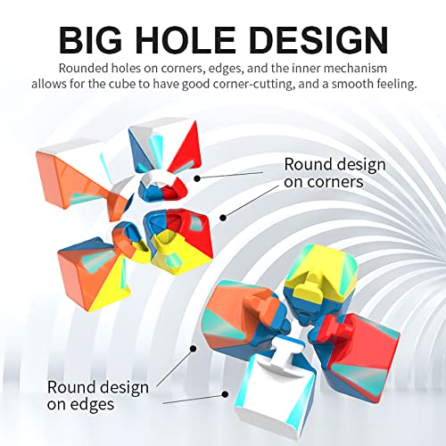 Image of 3x3x3 Speed Cube,Stickerless Magic Cube,Smooth Turning Puzzle Box with Anti-Sticky Design,The Most Educational Toy to Effectively Improve Your Child's Concentration and Responsiveness