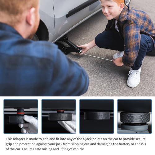 4 Stück Wagenheber Gummiauflage Kompatibel mit Tesla Model 3/Model Y/Model S/Model X, Jack Pad Adapter Werkzeug Hebepunkte für Tesla Model Y Zubehör Model 3 Zubehör Chassis Jack Pad