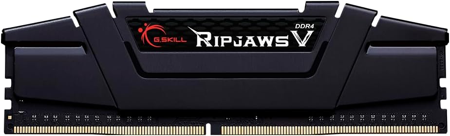 RipjawsV Series DDR4 RAM (XMP) 8GB (1x8GB) 3200MT/s CL16-18-18-38 1.35V Intel AMD Desktop Computer Memory U-DIMM - Black (F4-3200C16S-8GVKB)