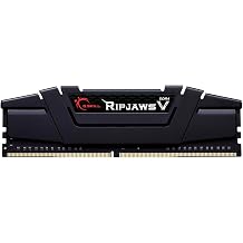G.SKILL RipjawsV Series DDR4 RAM XMP 8GB 1x8GB 3200MT/s CL16-18-18-38 1.35V Intel AMD Desktop Computer Memory U-DIMM - Black F4-3200C16S-8GVKB