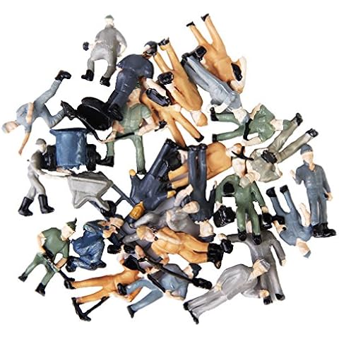 F Fityle 25 Piezas de Tren Mecánico Personas Modelo Ferrocarril Paisaje Diseño Escala 1:87 HO Cover