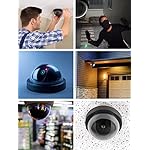 Mandala-Crafts-6-Dummy-Fake-Security-Dome-Cameras-with-Flashing-Red-LED-Light-CCTV-Alert-Warning-Sticker-Decal-Signs