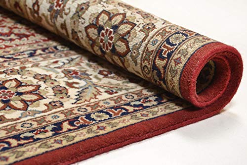 Klassischer Orientteppich Baktiyari N aus 80% Schurwolle / 20% Seide; handgeknüpft | 120 x 180 cm; Farbe: Rot/Cream… – Bild 8