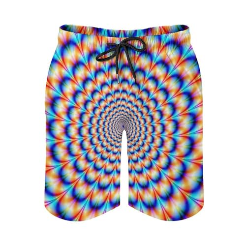 Mens Psychedelic Swim Trunks Quick Dry Beachwear Sports Board Shorts with Mesh Lining2