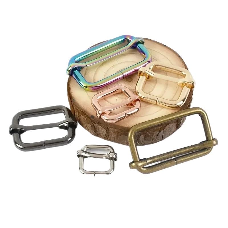10 hebillas de metal for bolsos 13-50 mm, for correas, cinturones, cuero, deslizadores triples, ganchos ajuste, accesorios bricolaje Para Mochilas Y Bolsos