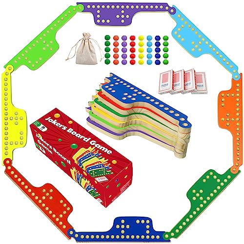 Colorful Jokers and Marbles juego de mesa para 2-8 jugadores miniatura 1