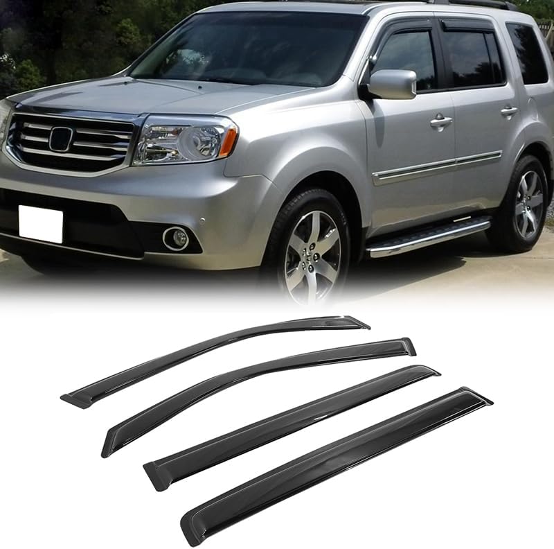 In-channel Wind Deflectors For HONDA PILOT 2023 (4 Pcs) Window Visors Sun Rain Guard - Foto 3