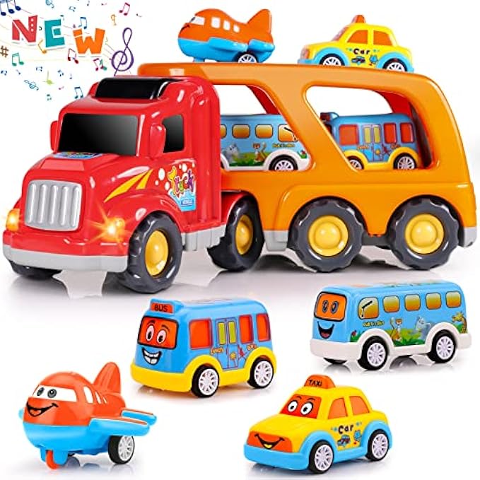 Nicmore Toddler Toys Car for Boys: Kids Toys for 3 4 5 6 Year Old Boys | Boy Toys 5 in 1 Carrier Toy Trucks | Toddler Toys Age 3-4 Baby Toys 36-48 Months Birthday Kids Gift Toddler Toys Age 3-5