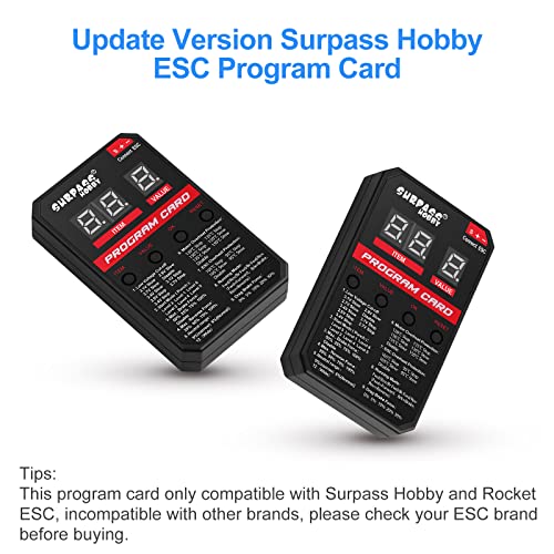 Carte de programmation Surpass Hobby pour corriger les coupures de l'ESC
