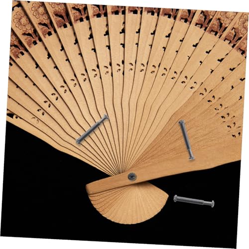 TEHAUX 6セット 扇子修理用属リベットナット 耐久性折りたたみ扇子用ファスナー 多用途ハンドファンクラフトアクセサリー 家 オフィス 旅