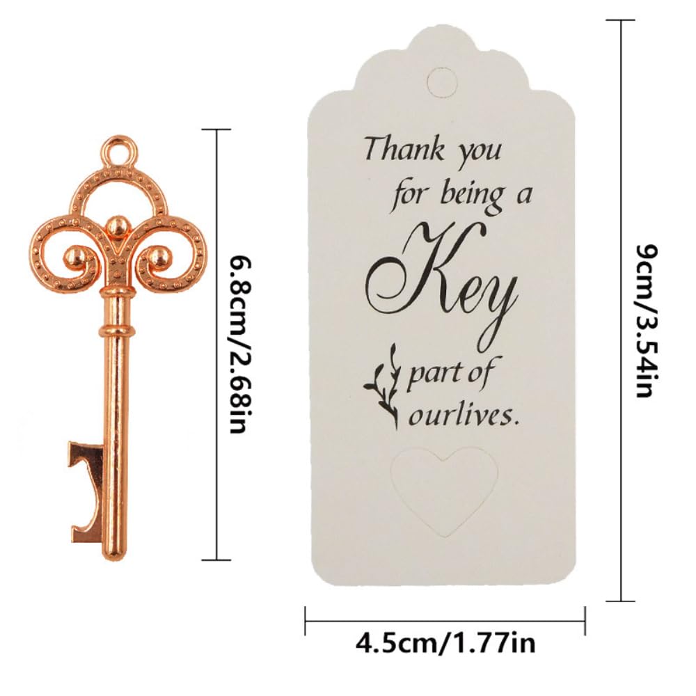 Lot De 40 Décapsuleurs Clés Vintage - Pour Mariage Rustique, Fêtes, Avec étiquettes Personnalisables