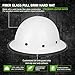 GREEN DEVIL Fiberglass Full Brim Hard Hat OSHA & ANSI Rated Fiber Hardhat for Men with Brim Guard