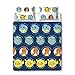Character World Set copripiumino matrimoniale ufficiale Pokemon Gotta Design | blu reversibile Pikachu Squirtle Charmander 2 lati biancheria da letto prodotto ufficiale con federe coordinate immagine