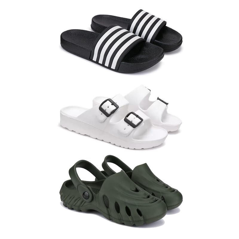 WINGSCRAFT Lightweight,Classic Slider || Sandals with Clogs for Men-COMBO(3)-3024-3113-3135-picture-53