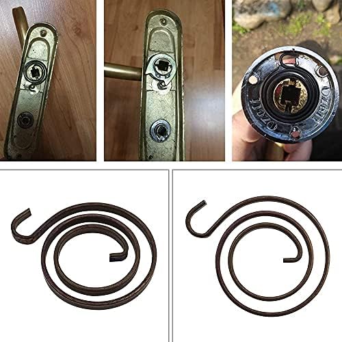 CYUaoao 20 Pcs Door Handles Springs 2.5 Turns Coil Replacement Repair Kit (1.1mm, Black Zinc Coating)
