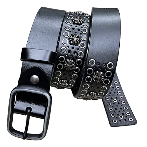 Ceinture punk rock en cuir véritable pour exprimer librement votre identité