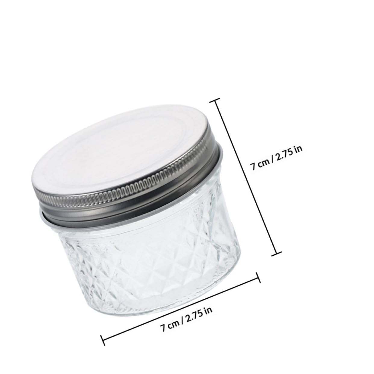 Zerodeko Set 8 Barattoli in Vetro Trasparente 100ml Coperchio Ermetico, Vasetti per Conservazione Alimenti e Cucina, Barattoli Sigillati per Caviale, Marmellate e Sciroppo, Contenitori