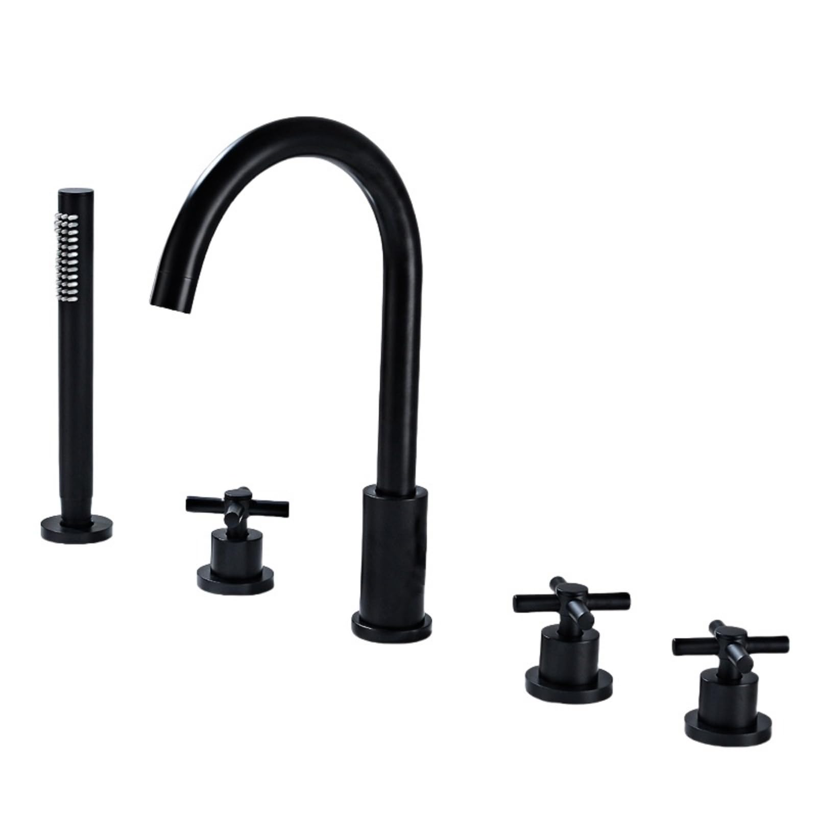 Robinet noir salle de bain chaude à eau froide pour baignoire moderne