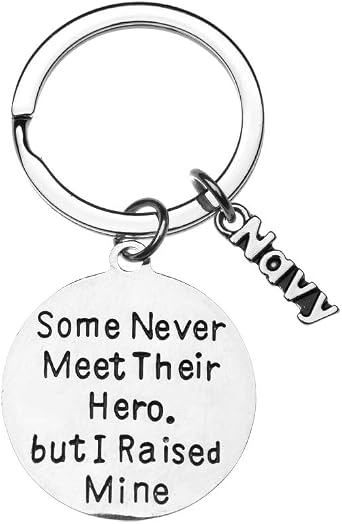 Infinity Collection Navy Mom - Dad Charm Keychain, Raised Hero Jewelry, United Stated Navy Gift, Military Mother - Father Keychain