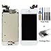 cellphoneage® for iPhone 5 5G White Full Set with Spare Parts LCD Screen Replacement Digitizer with Home Button, Bracket, Flex, Sensor, Front Camera, Frame Housing Assembly Display Touch Panel + Free Repair Tool Kits