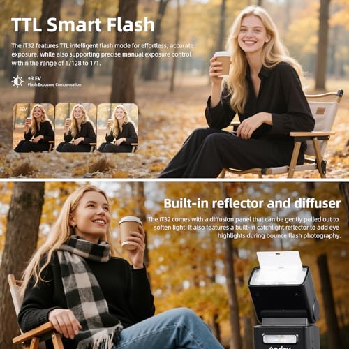 Image of Godox iT32 TTL HSS Flash for Canon with X5-C Trigger, 1 /80000s HSS 2.4G Wireless Off-Camera Kit, Magnetic Quick Release & USB-C for Portrait Wedding Event Photography