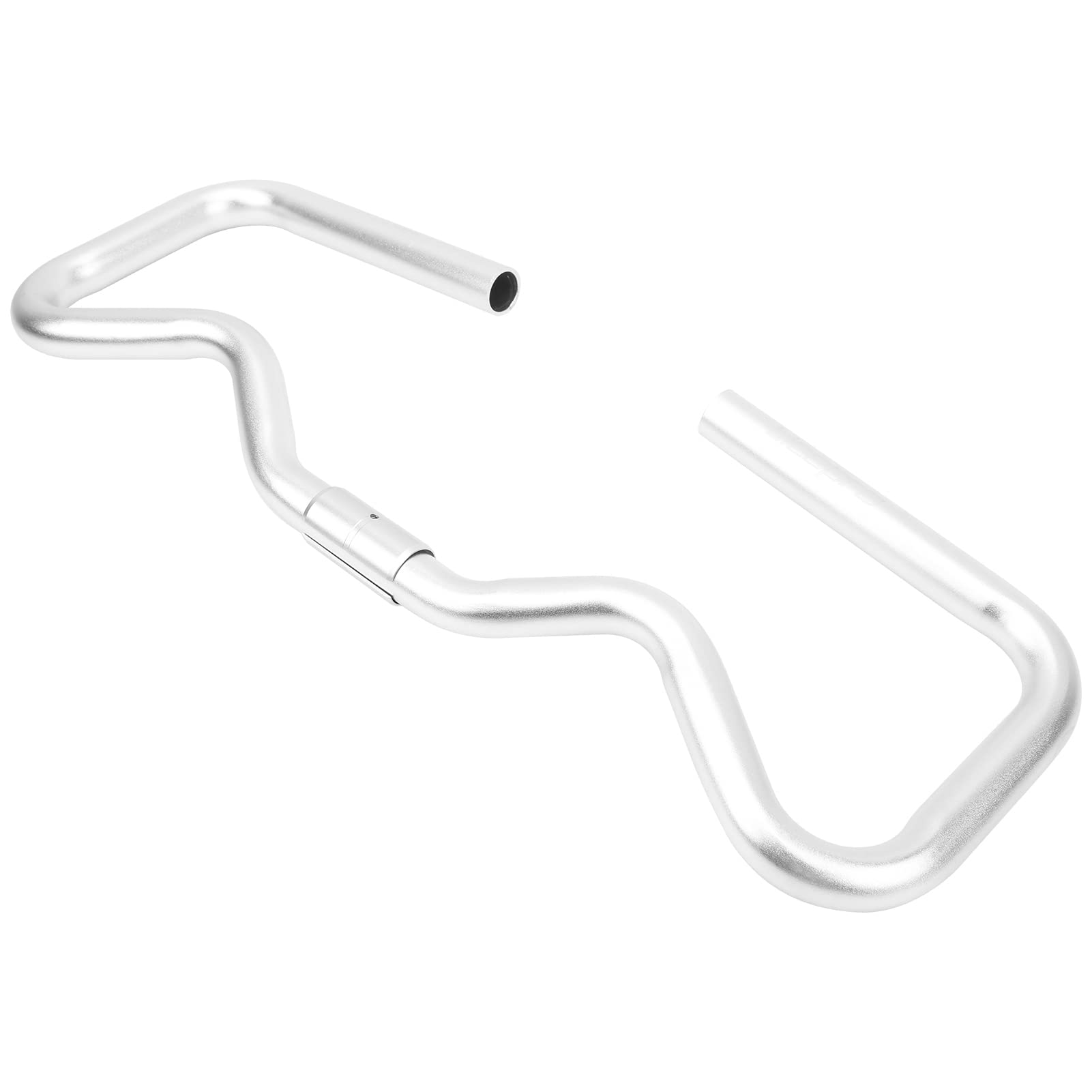 Manubrio per Bicicletta Pieghevole Ultraleggero in Lega di Alluminio, Elegante Manubrio P per Biciclette Pieghevoli, Lunghezza 490 Mm, Scegli tra 2 Colori (Argento)