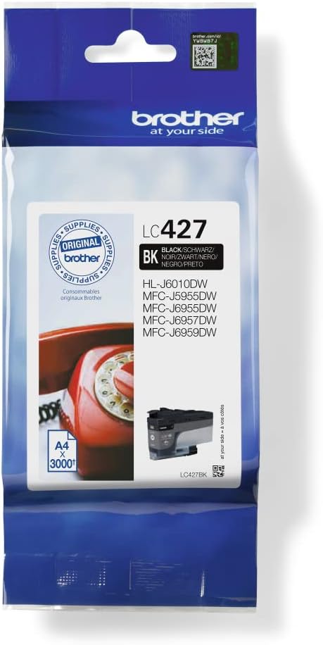 Brother Original LC-427BK Standard Black Ink Cartridge for MFC-J5955DW MFC-J6955DW MFC-J6957DW HL-J6010DW