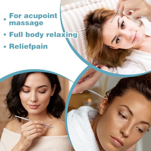 3 stuks gereedschap voor gezichtsreflexologie, acupressuur pen, triggerpunt, massagegereedschap, acupunctuur, gezicht, vinger, massagegereedschap, drukspier voor voeten, benen, nek, rug - Afbeelding 6