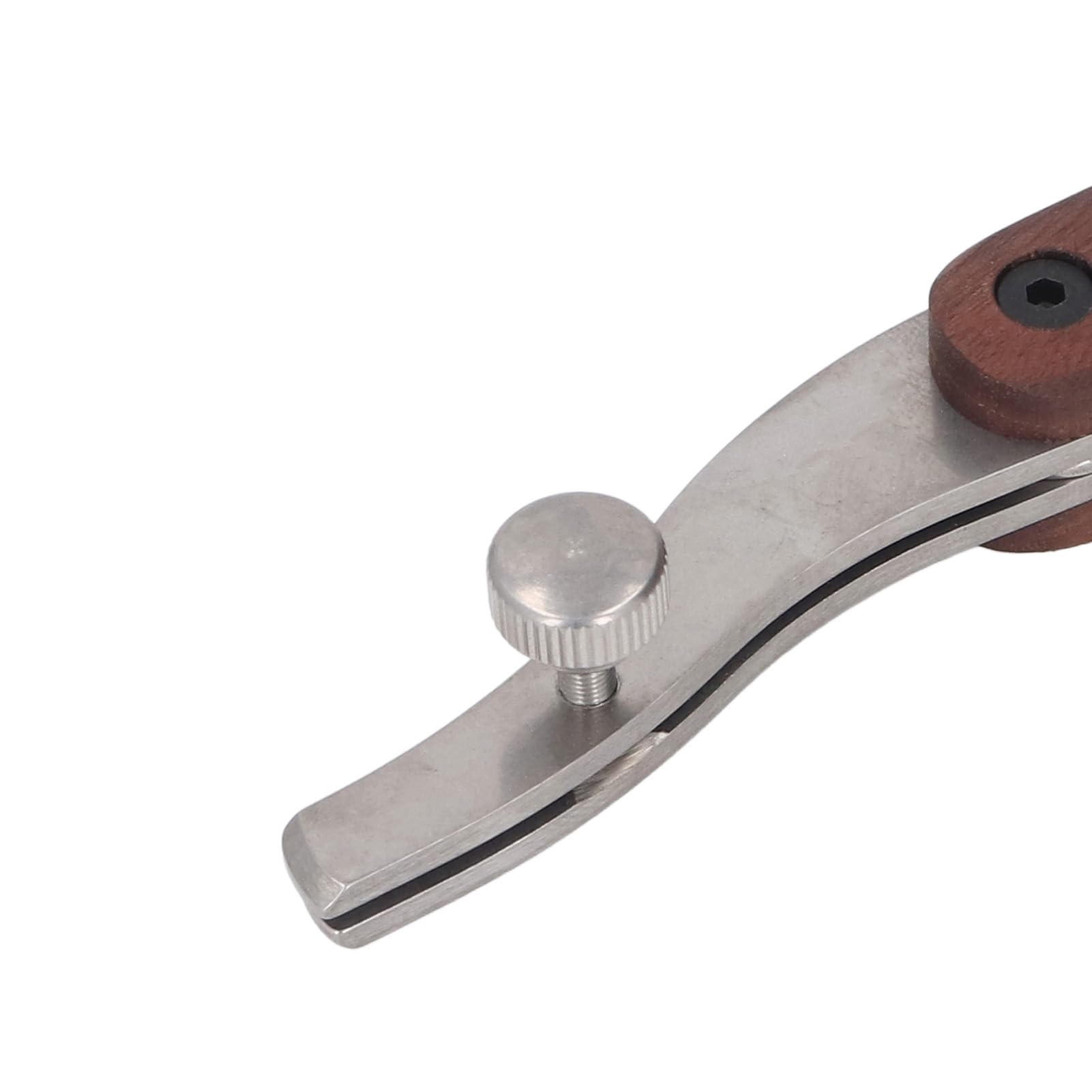 Creaser para bordes de cuero, herramienta de doblado de bordes de cuero, herramienta de costura de cuero de alta calidad, acero inoxidable 304, con elegante mango de madera, ideal para