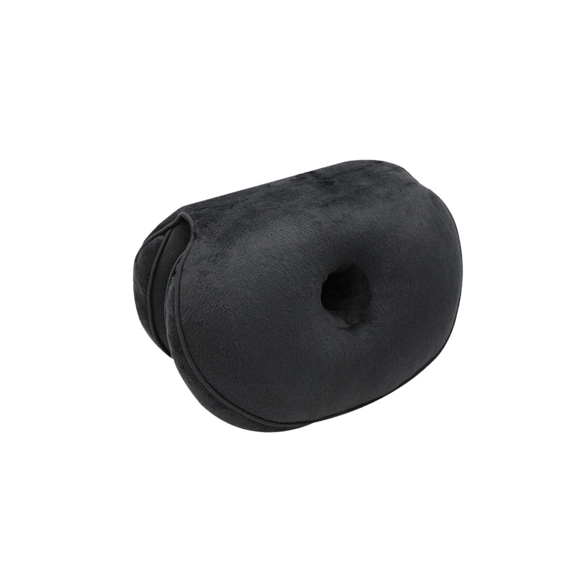 Coussin de Siege Coussin Chaise Coussin Coccyx en Mousse à Mémoire Coussin D'assise Pliable Ergonomique Soulève Hanches Disponible Toutes Saisons pour Voiture Bureau Noir