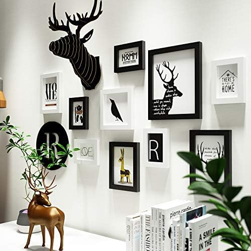 Photo Wall Nordic Solid Wood Photo Wall Combination Frame Modern Decorative Painting Can Change Photos
