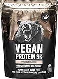 SUPLEMENTO 100% VEGANO: Este polvo de proteína vegana de cuatro componentes contiene 22 g de proteína vegetal por porción (30g). La proteína de guisante es la base ideal para los batidos; la adición de proteína de girasol y arroz complementa perfectamente el compuesto 3K. Para obtener un perfil amino equilibrado, se agregó algarrobo como un proveedor superior, que se destaca por sus aminoácidos esenciales naturales.