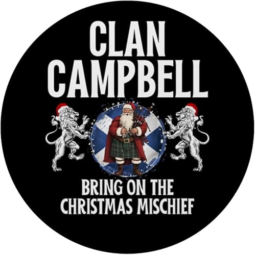 Miniatura 3 de Campbell Clan - PopSockets de Navidad con nombre de familia escocesa para fiestas