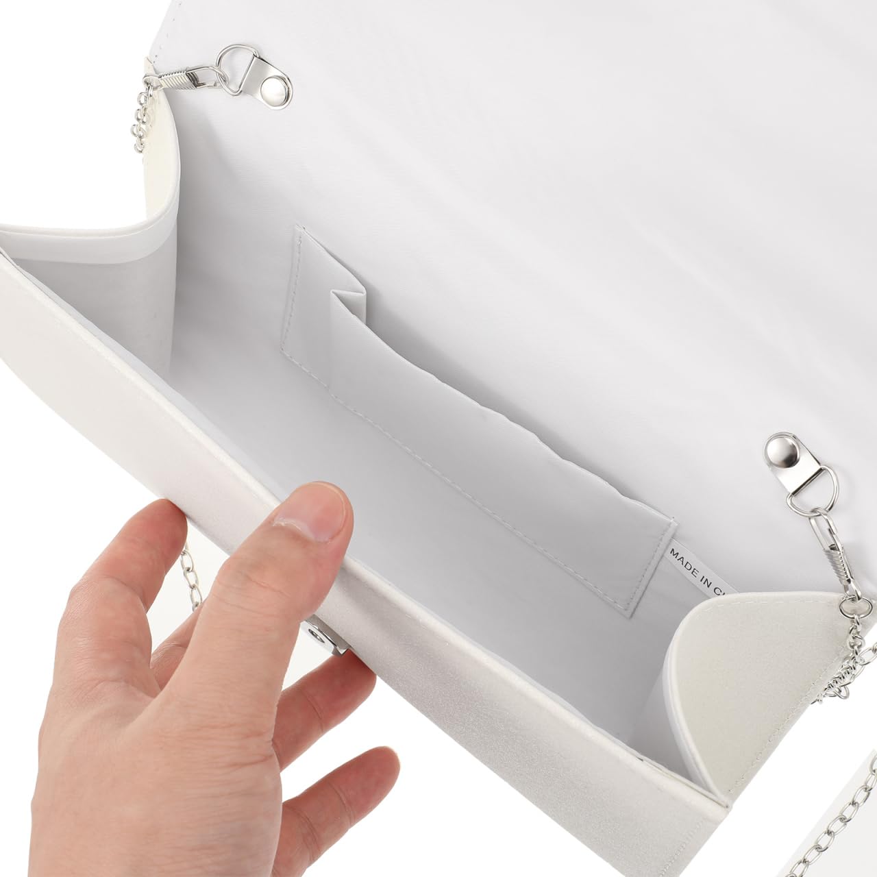 CALLARON Sac De Soirée Femme Pochette À Chaîne Avec Motif Paillettes Élégant Sac À Main D'Embrayage 9.45X5.51X1.97 Pouces Idéal Pour Mariage Bal Cocktail