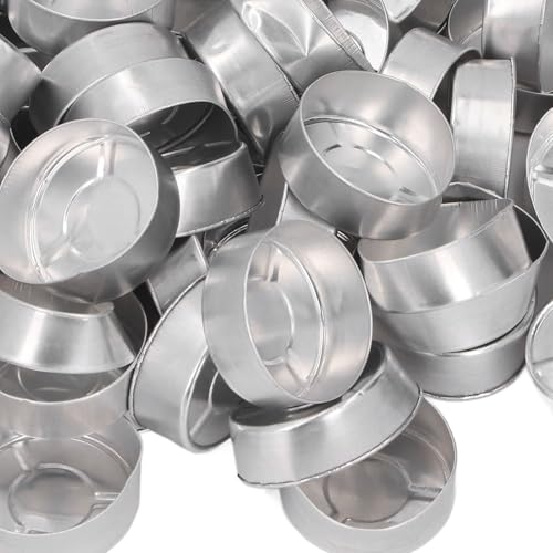Set de 100 recipientes para velas de aluminio con mecha miniatura 7