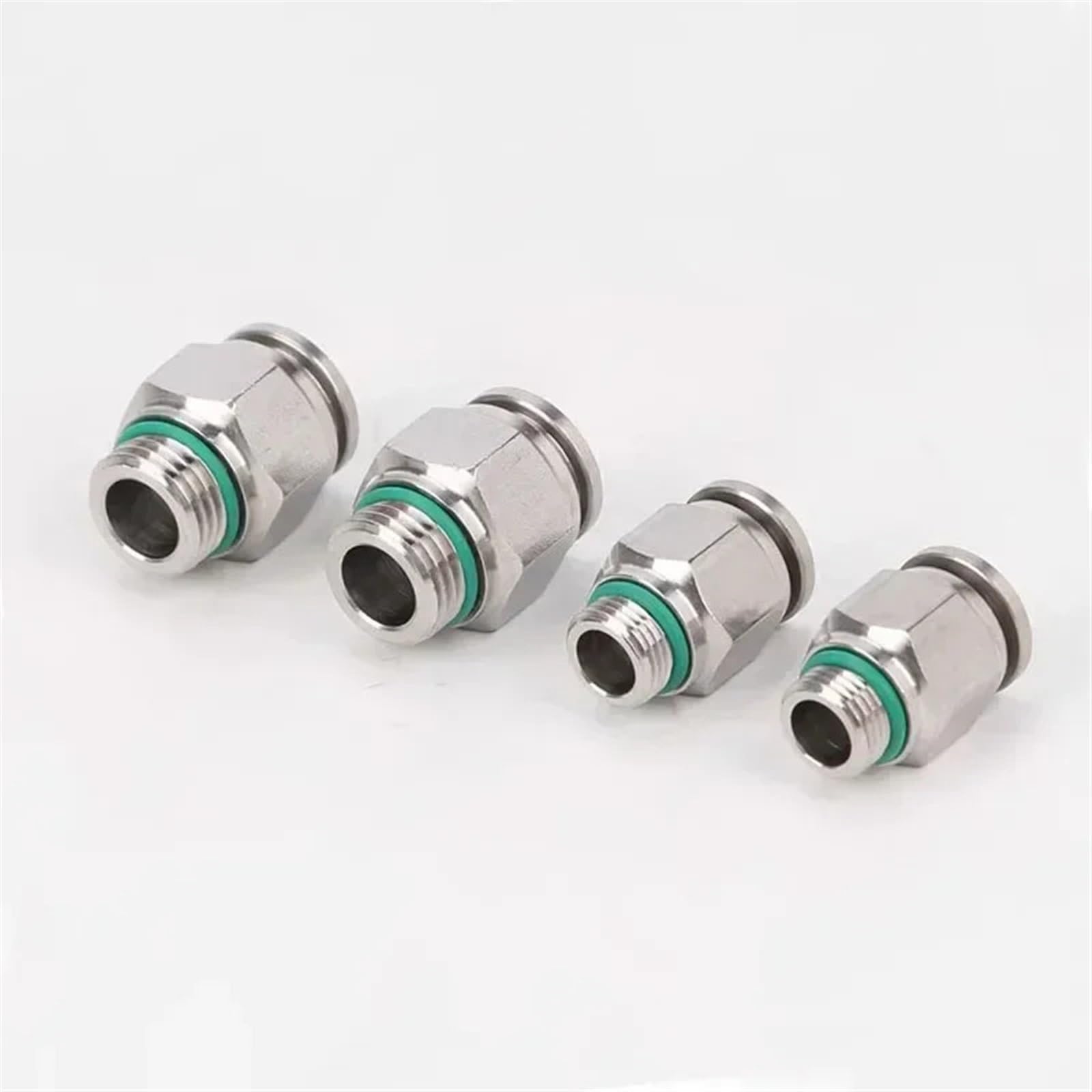 10 Uds. De acoplamiento rápido traqueal de acero inoxidable 304, conector rápido neumático de acoplamiento rápido, conector de PC-G recto de rosca G(Color:PC8-G04)