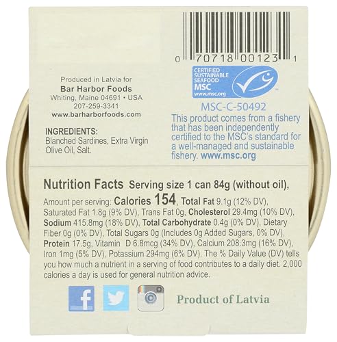 Bar Harbor Wild Petite Sardines Olive Oil, 4.2 OZ