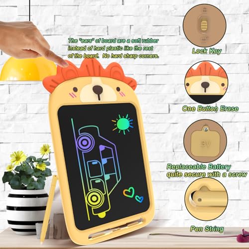 10 Inch LCD Writing Tablet, Erasable Doodle Board Toy, Cute Lion Drawing Pad for Kids Ages 2-6 - Educational Christmas Birthday Gift (Lion) - Image 5