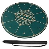 COSTWAY Runde Pokermatte 100/120 cm, Faltbare Pokertisch-Auflage mit Tragetasche, Pokerauflage mit Rutschfester Gummibasis, Pokertisch-Top für 8 Spieler, Grün (100 cm)