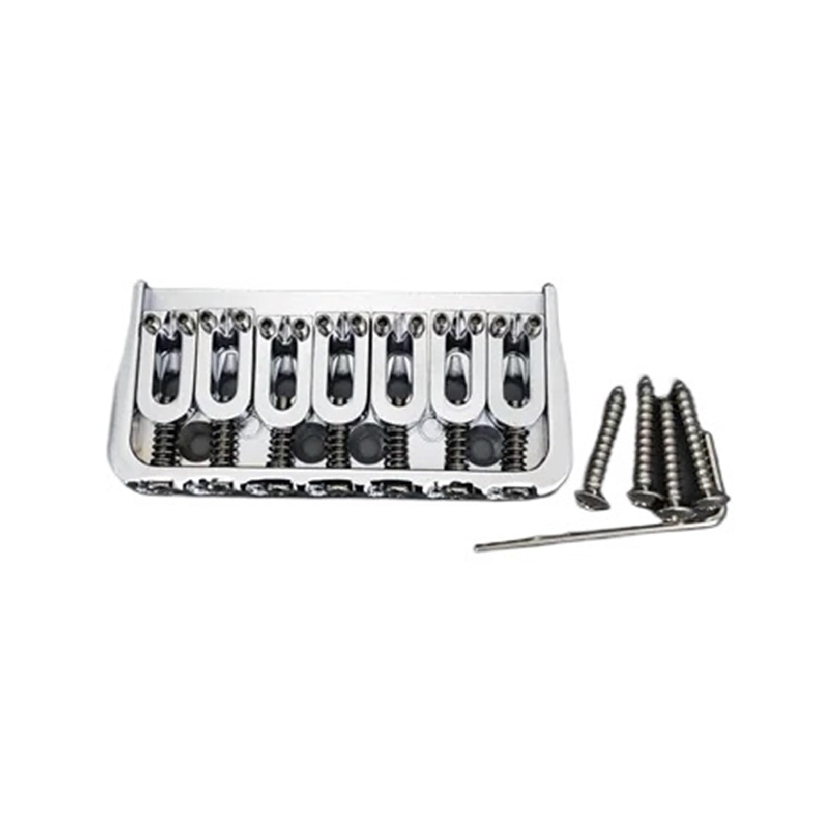 Puente De Guitarra Fijo De 7 Cuerdas, Accesorios For Guitarra, Negro(Chrome)