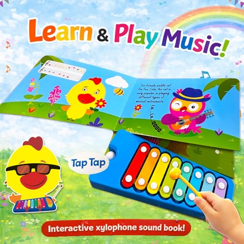 Image of ABCD & Numbers Musical Sound Book Combo Set | Interactive Alphabet & Counting Sound Board Books for Early Learning - Learn Numbers & Alphabet (Sound Combo)
