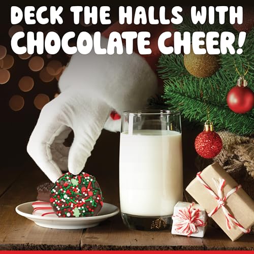 Image of Chocolate Covered Cream Filled Cookies by Chocolate Works, Gourmet Christmas Chocolate Gift Box, Milk Chocolate Coated Cookies, Holiday Gift Basket, 10 Premium Belgian Chocolate Treats