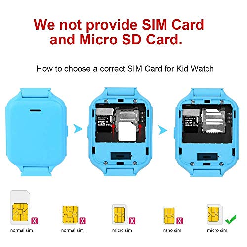 Niños Smart Watch Phone, La Musica Smartwatch para niños de 3-12 años Niñas con cámara Ranura para Tarjeta SIM Juego de Pantalla táctil Smartwatch Childrens Gift