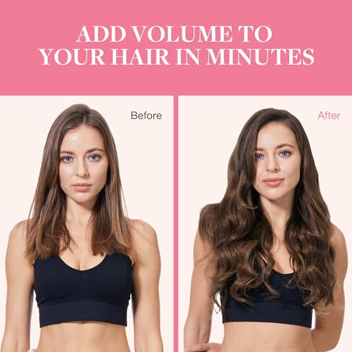 Image of GOO GOO Clip in Hair Extensions Real Human Hair, Remy Human Hair Extensions Clip ins for Women, Natural Human Hair, 16inch 130g 7Pcs, 4A Chocolate Brown